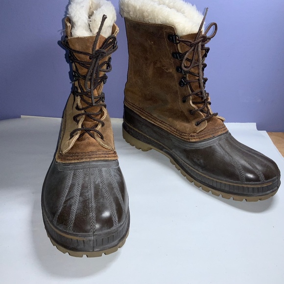 Sorel KAUFMAN Steel Shank Boots sz 11 Lined WaterProof Snow RainUSA Vintage